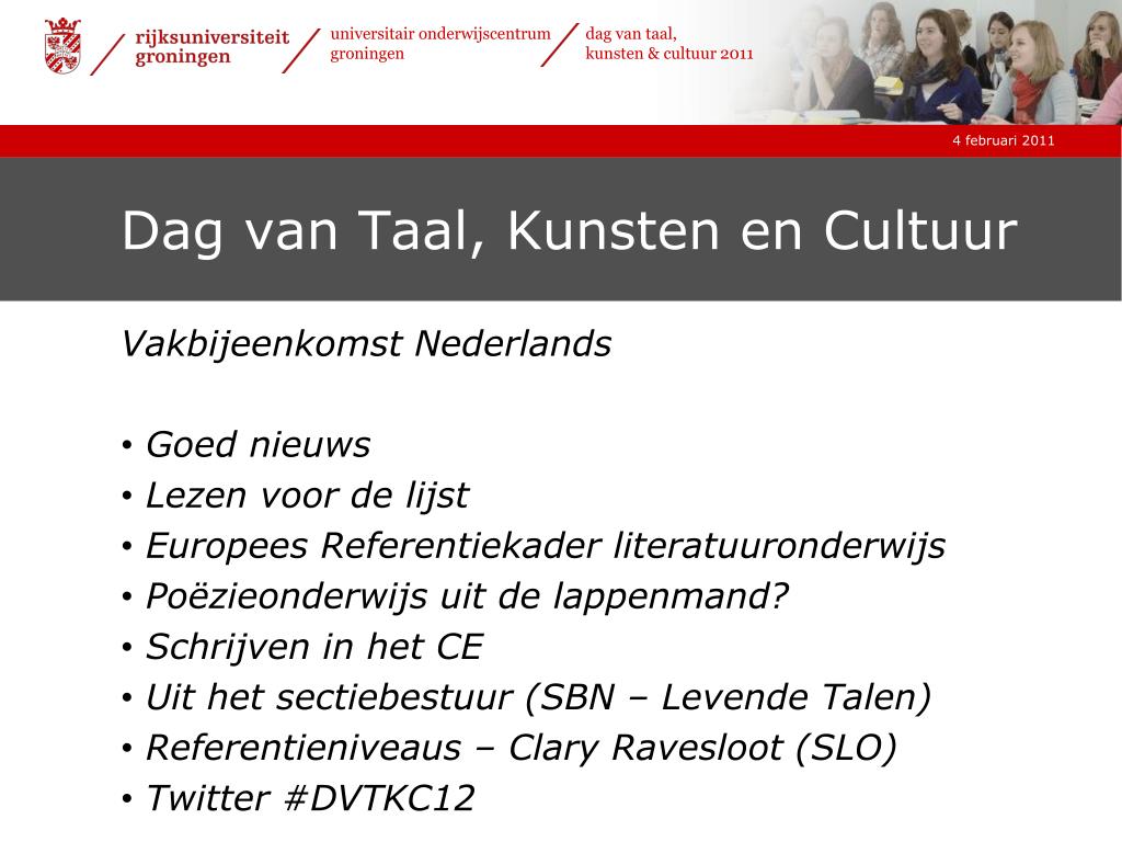PPT - Dag van Taal, Kunsten en Cultuur PowerPoint Presentation, free