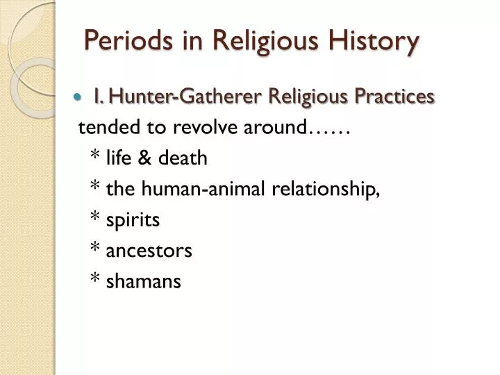 periods in religious history n.