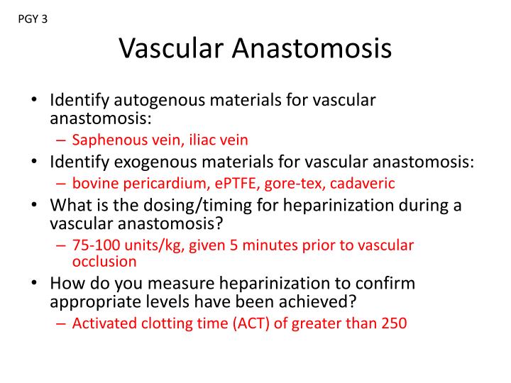 vascular anastomosis