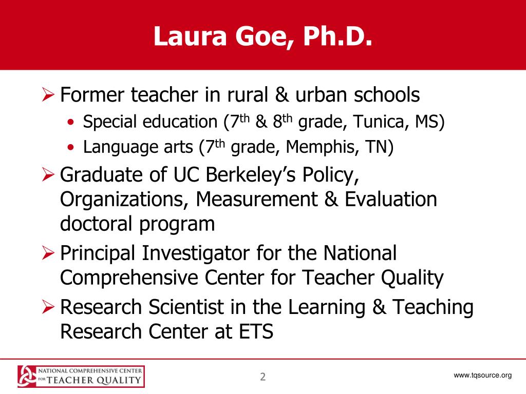 PPT - Multiple Measures of Teacher Effectiveness Laura Goe, Ph.D ...