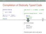 compilation of s tatically t yped c ode