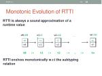 monotonic evolution of rtti
