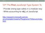 ts the first javascript type system to