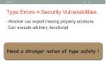 type errors security vulnerabilities