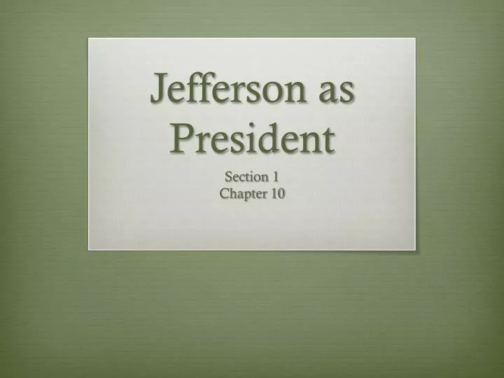 jefferson as president n.