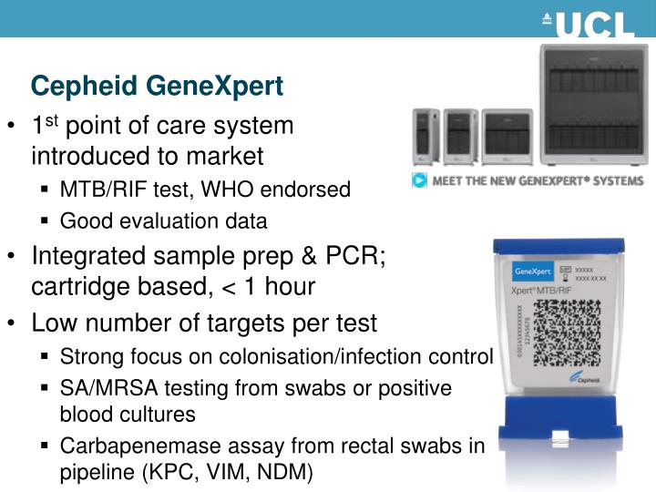 Genexpert Cepheid Test Menu