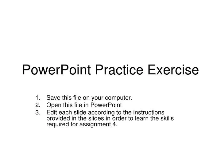 powerpoint practice exercise n.