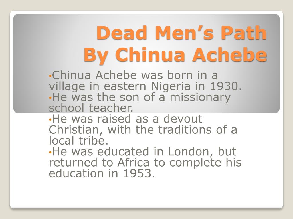 dead mens path by chinua achebe