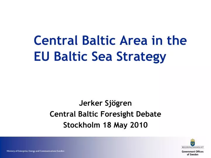 central baltic area in the eu baltic sea strategy n.