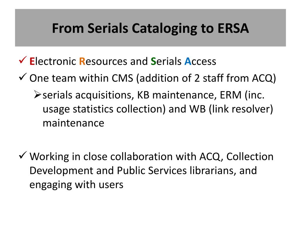 PPT Cataloging IS a Public Service Repositioning Cataloging and