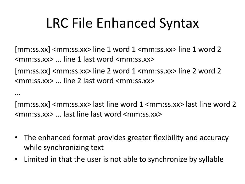 PPT Method LRC File Format PowerPoint Presentation Free Download 
