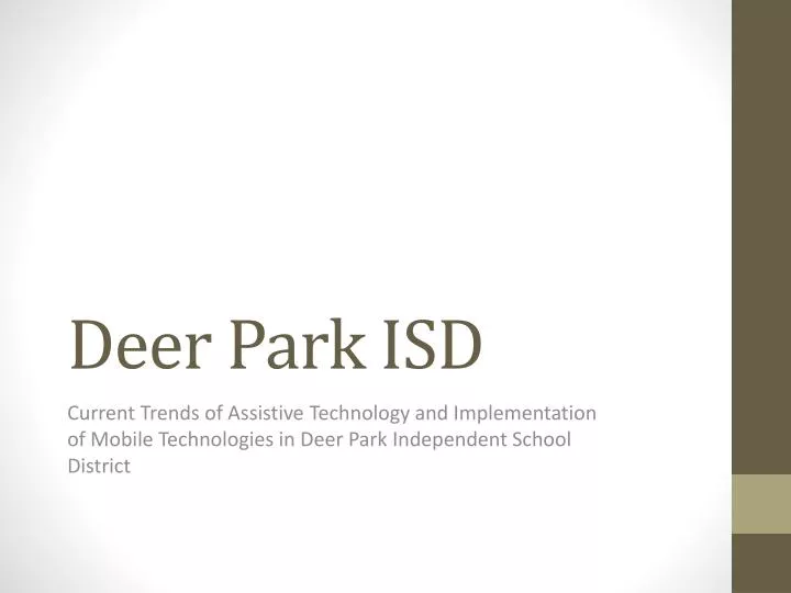 PPT Deer Park ISD PowerPoint Presentation, free download ID2085654