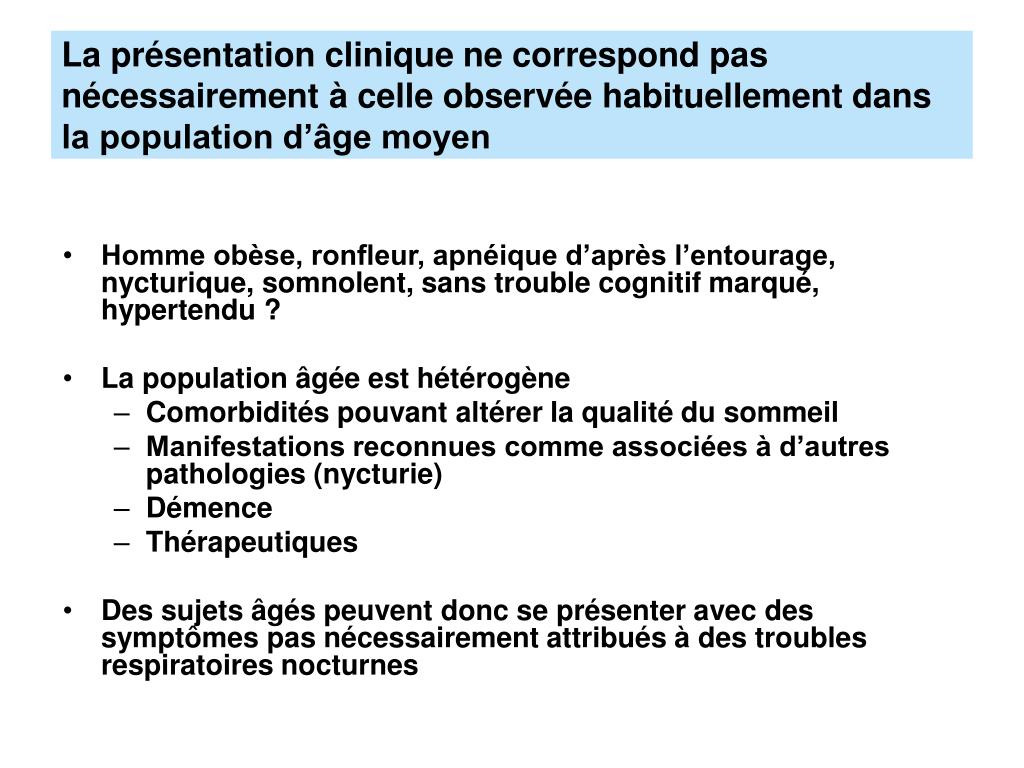 PPT - Syndrome d’apnées du sommeil chez le sujet âgé PowerPoint ...