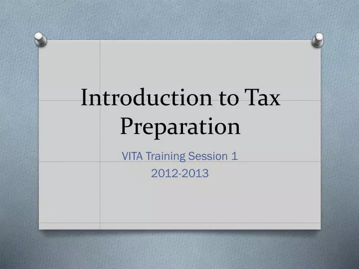 PPT Introduction to Tax Preparation PowerPoint Presentation, free download ID2086274