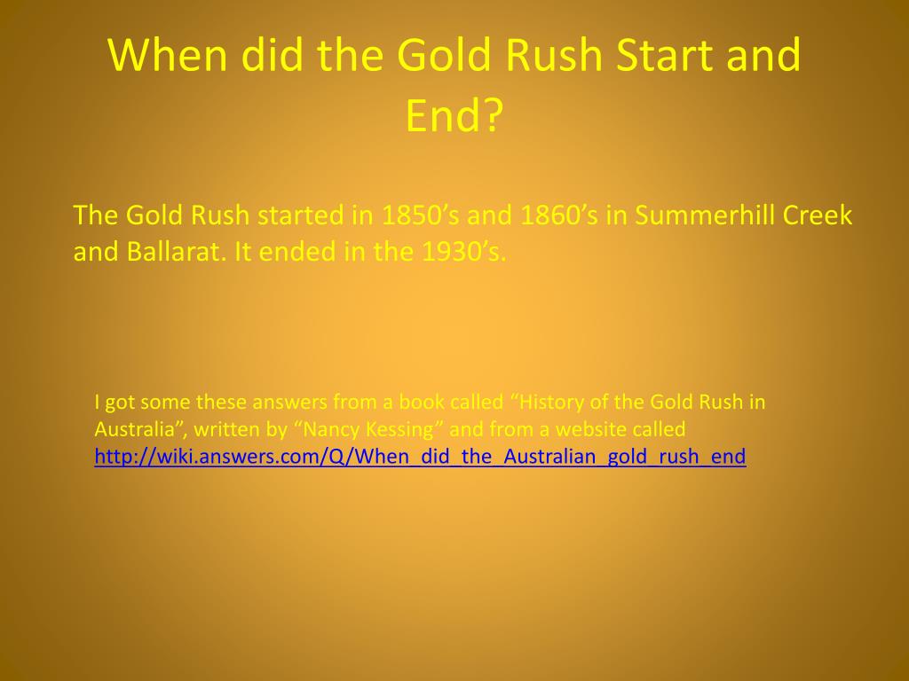 PPT Gold Rush PowerPoint Presentation, free download ID2086337