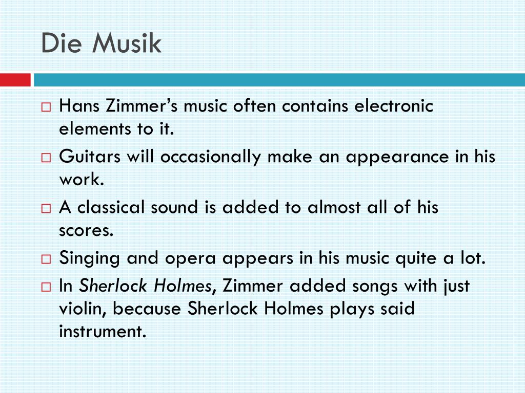 Learn about Zimmer's music style