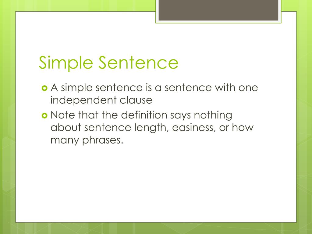 presentation definition sentence