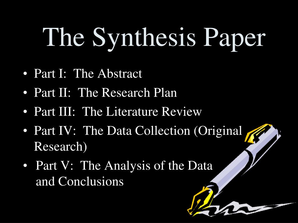 what is a research synthesis paper
