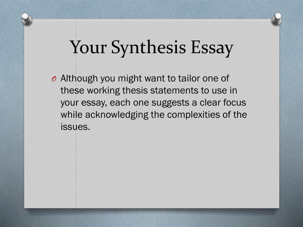 how to write a thesis for a synthesis essay