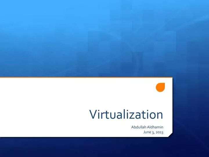 virtualization n.