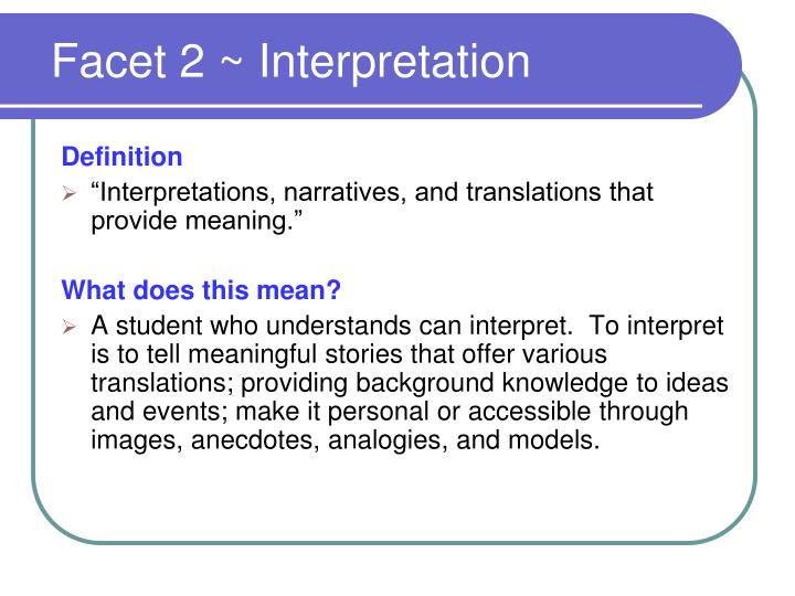 meaning of facet