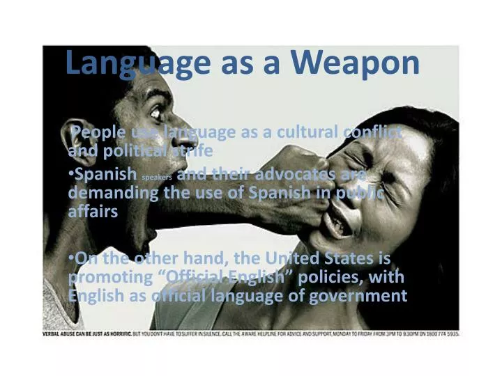 language as a weapon n.