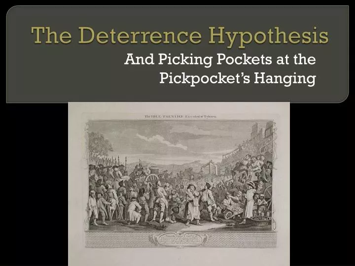 deterrence hypothesis definition economics