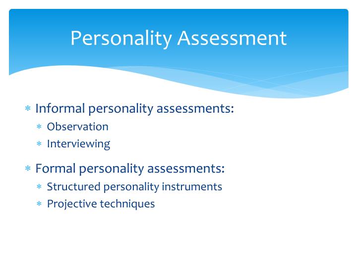 projective methods of personality assessment