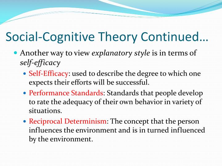 PPT - Social-Cognitive Theory PowerPoint Presentation - ID:2091527