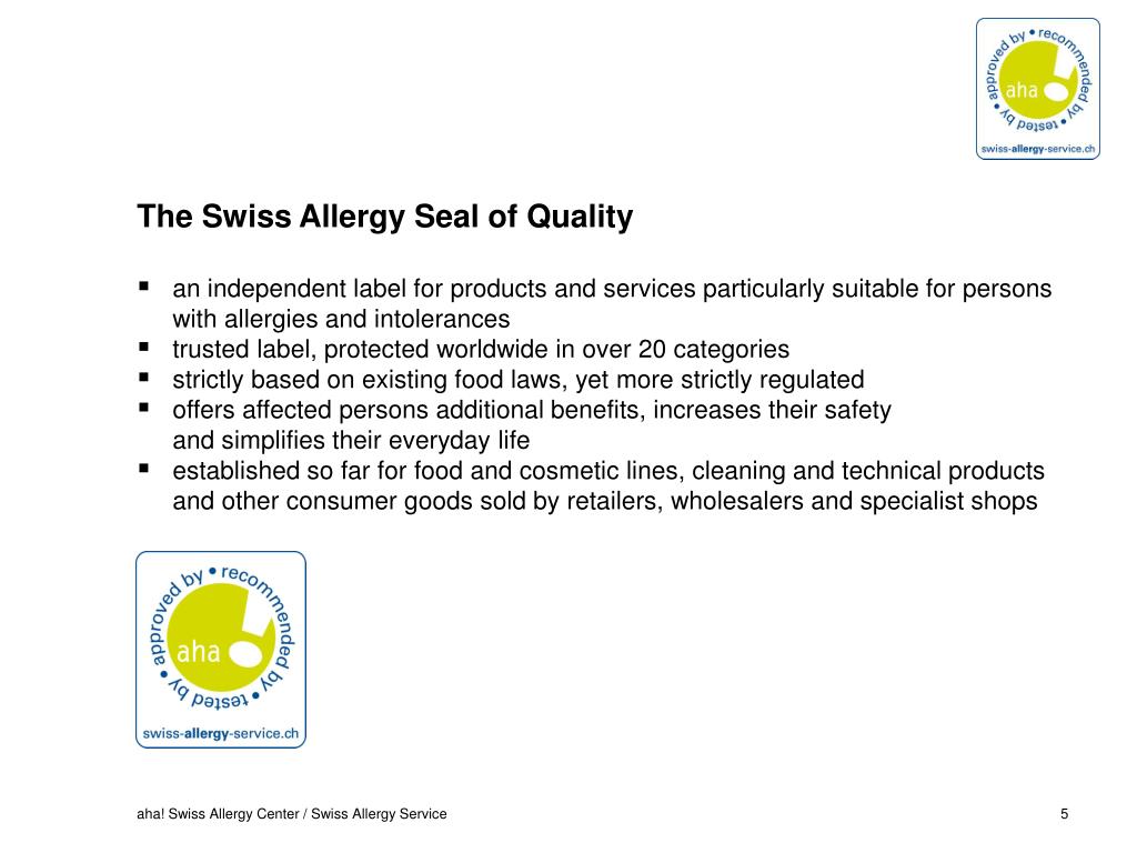 PPT aha! Swiss Allergy Center Swiss patient organisation nonprofit