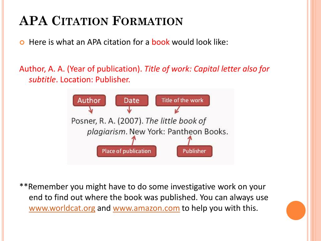 apa citation for presentation