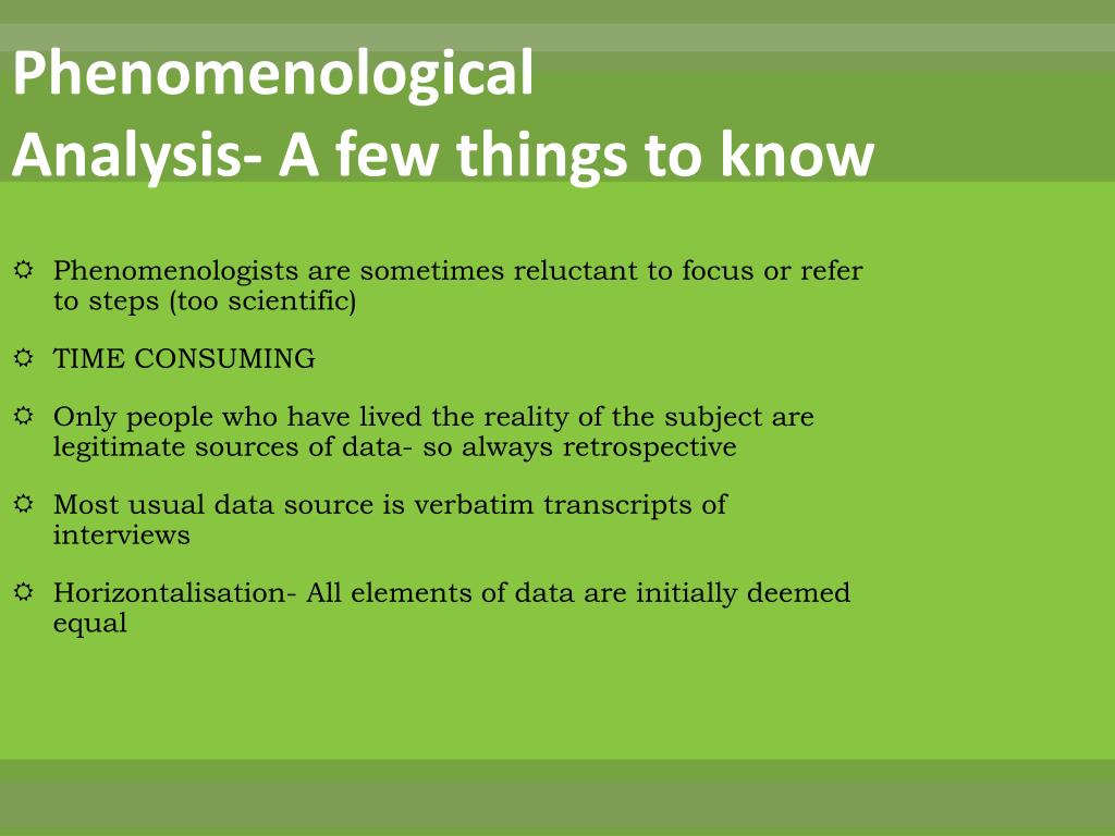 phenomenology as qualitative research a critical analysis of meaning attribution