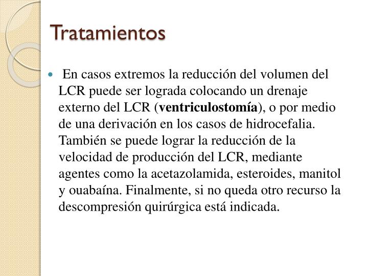 acetazolamida en hidrocefalia