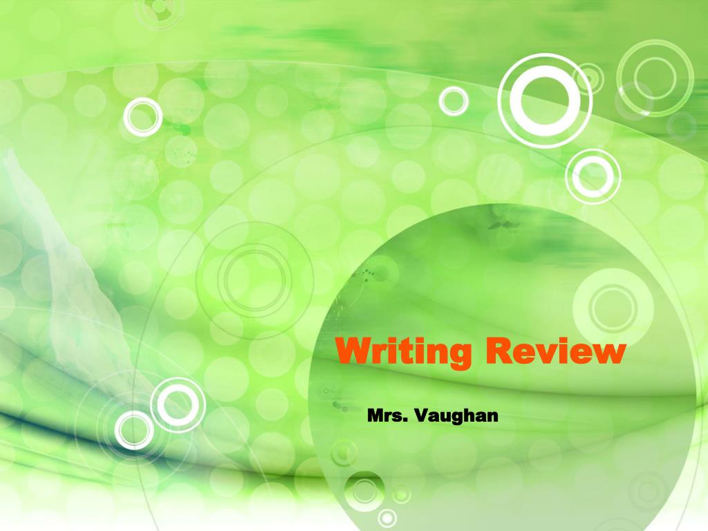 presentation on review writing