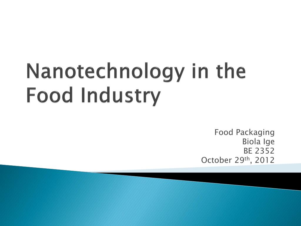 nanotechnology in food products