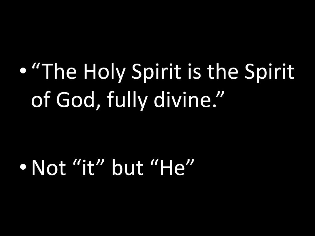 PPT - The Person and Nature of the Holy Spirit PowerPoint Presentation ...