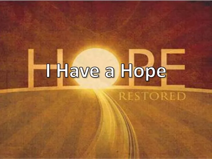 i have a hope n.