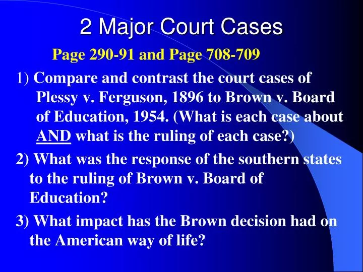 PPT 2 Major Court Cases PowerPoint Presentation, free download ID2093813
