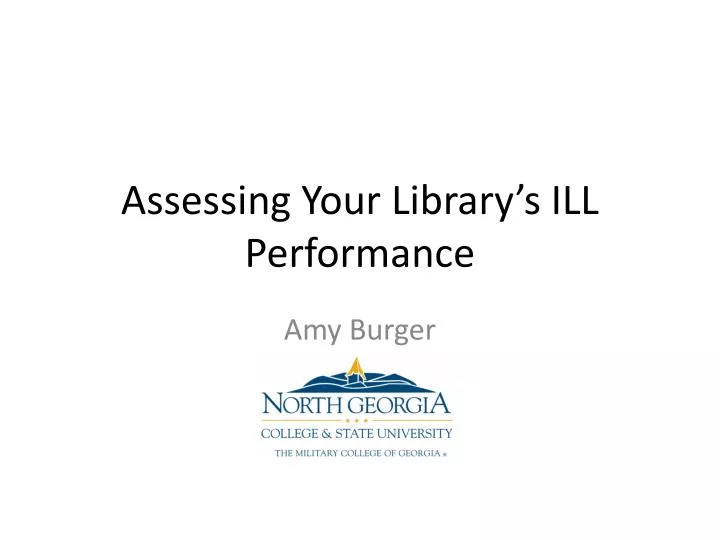 assessing your l ibrary s ill performance n.