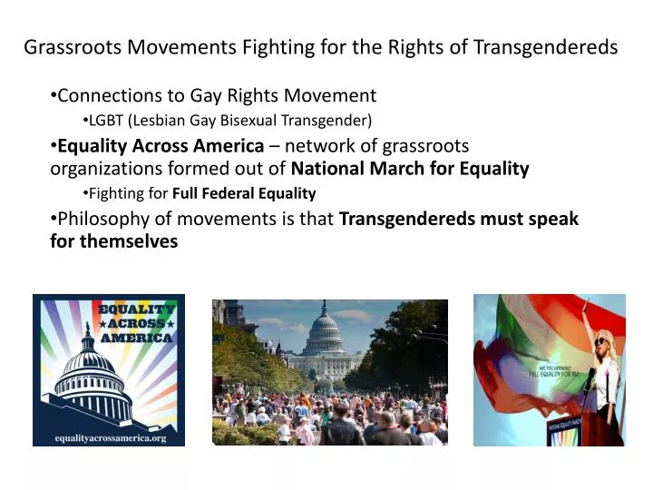 Ppt Grassroots Movements Fighting For The Rights Of Transgendereds Powerpoint Presentation Id