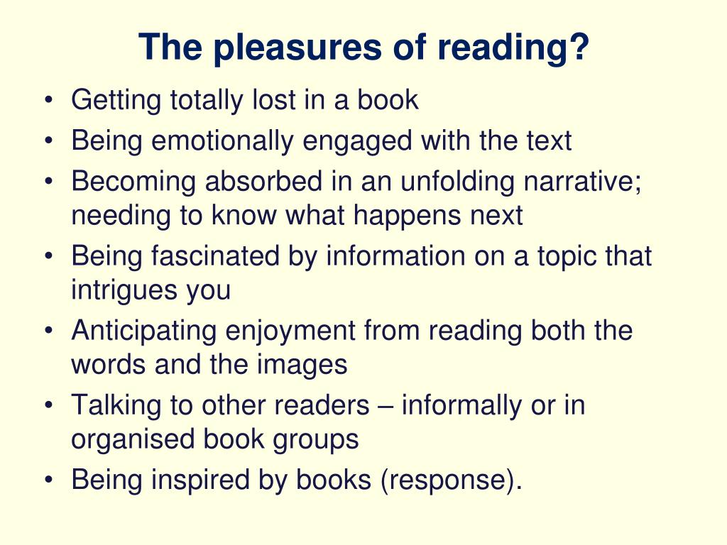 reading for pleasure presentation