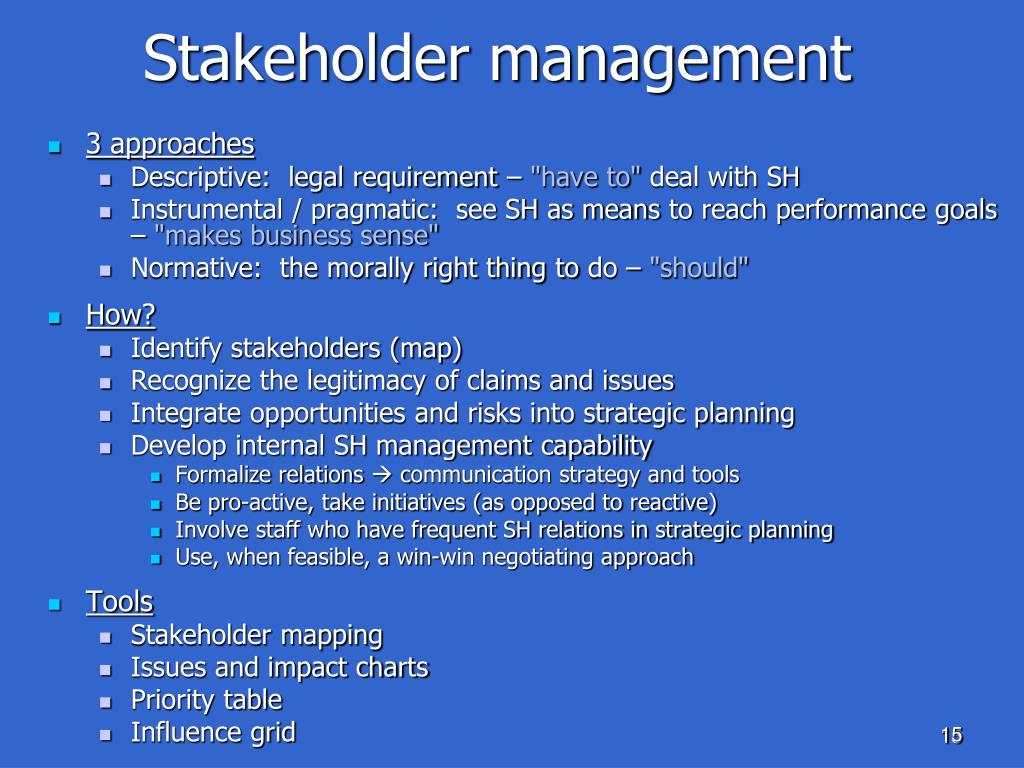 successful stakeholder management case study