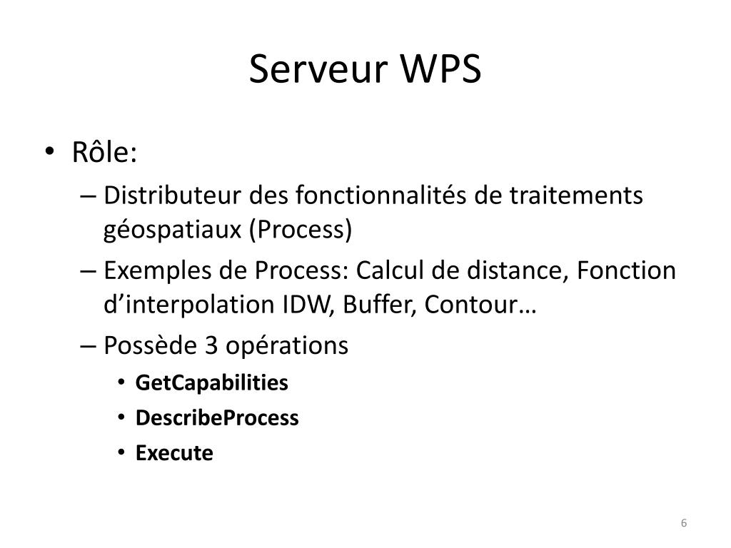 PPT - Étude comparative de serveurs open source conformes WPS : GeoServer,  ZooWPS, Deegree et 52 North PowerPoint Presentation - ID:2095831
