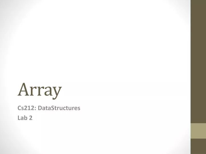 array n.