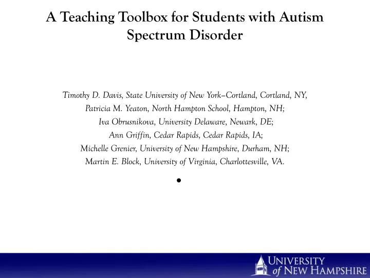 autism powerpoint presentation for teachers