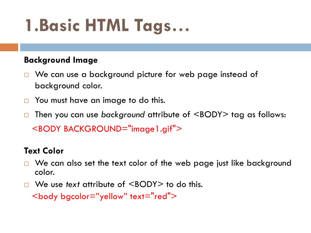 PPT - Chapter Two HTML Tags PowerPoint Presentation, free download -  ID:2096229