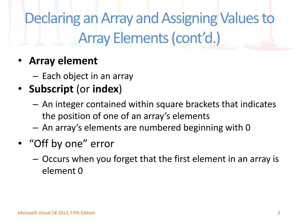 PPT - Mastering Arrays in C#: Declaring, Assigning Values, and ...
