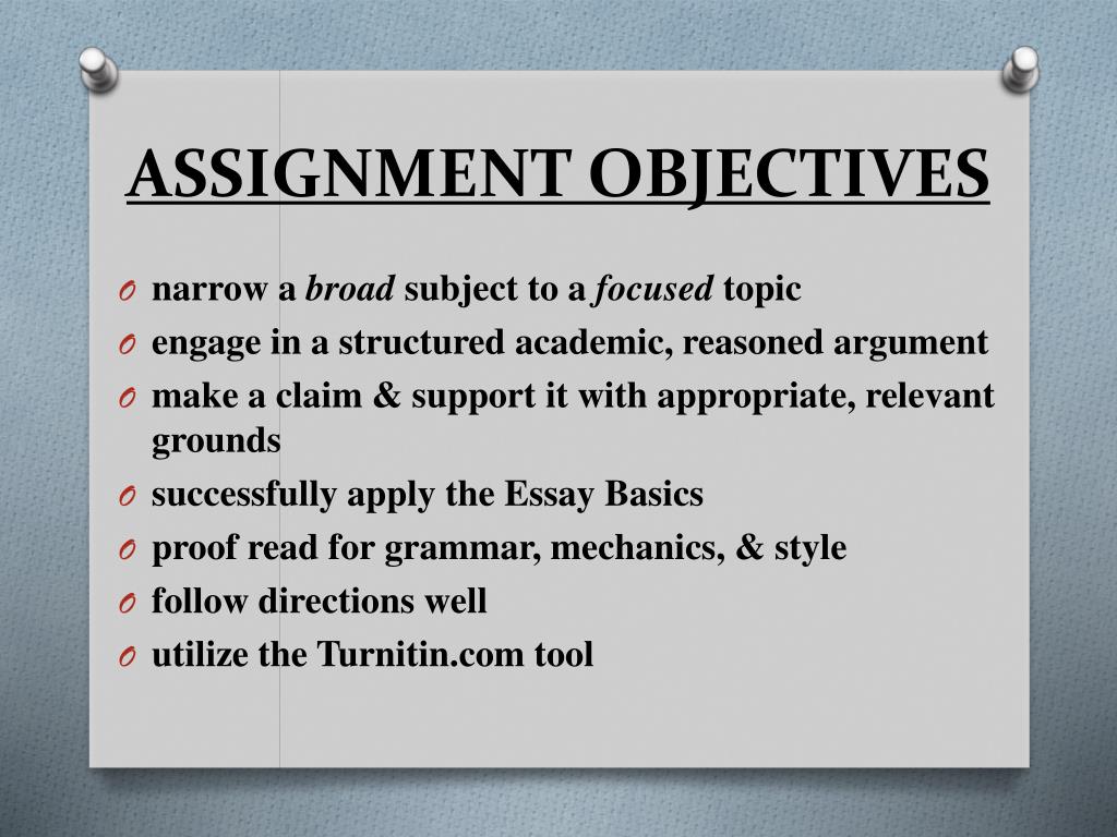 what is the objective of assignment problem