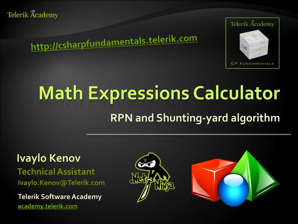 PPT - Math Expressions Calculator PowerPoint Presentation, free download -  ID:2097942