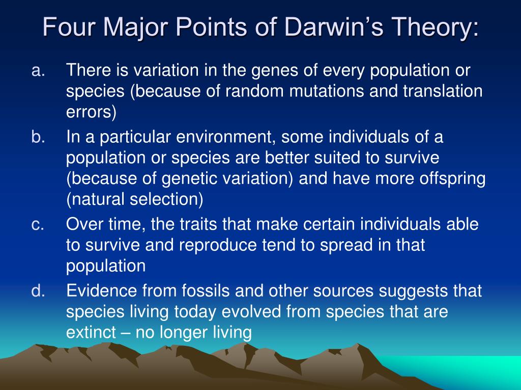 PPT The History of Life on Earth, The Theory of Evolution, and